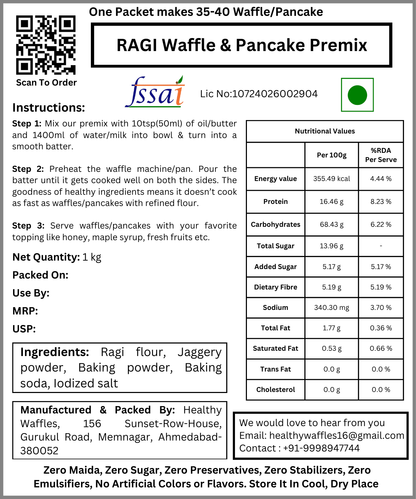 Ragi Waffle & Pancake Mix 1Kg